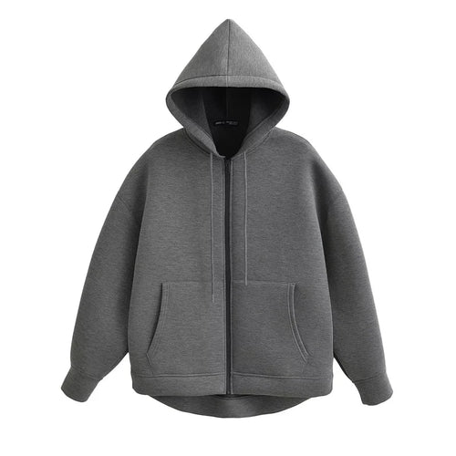 KEYANKETIAN Winter New Women's Zipper Hoodie High Street Unisex style