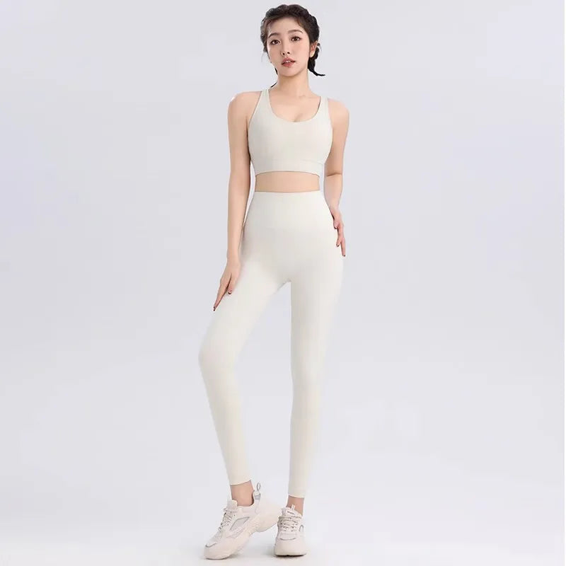 Women Yoga Set 2pcs Sport Suit Gym wear Workout Clothes Sports Crop