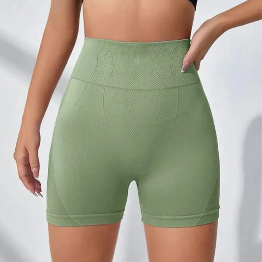 Women's High Waist Workout Shorts Butt Lifting Tummy Control Yoga