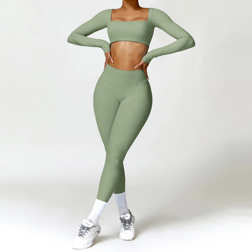 Women Tracksuit Yoga Set 2PCS Sportswear Workout Clothes Athletic Wear